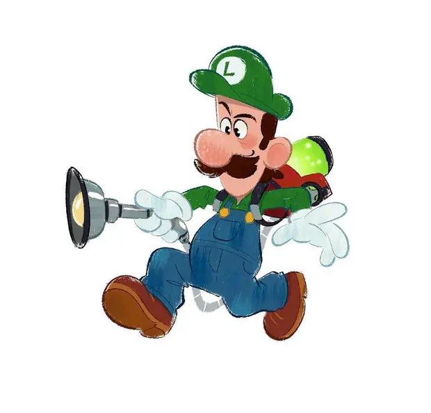Luigi · original 2D art