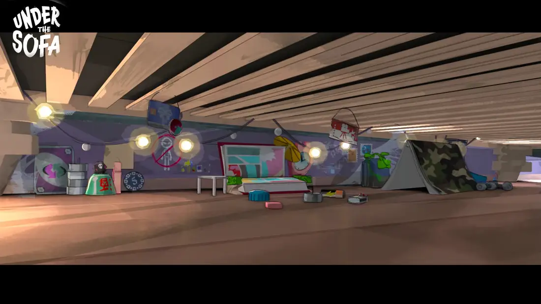 Under the sofa · day